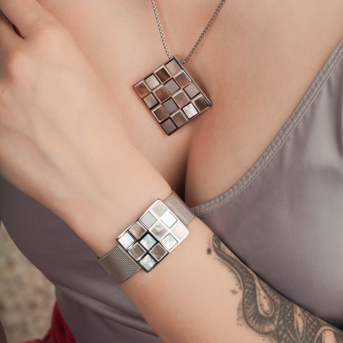 Браслет Fiore Luna на металлическом ремешке, CB01361-4 BL фото 4